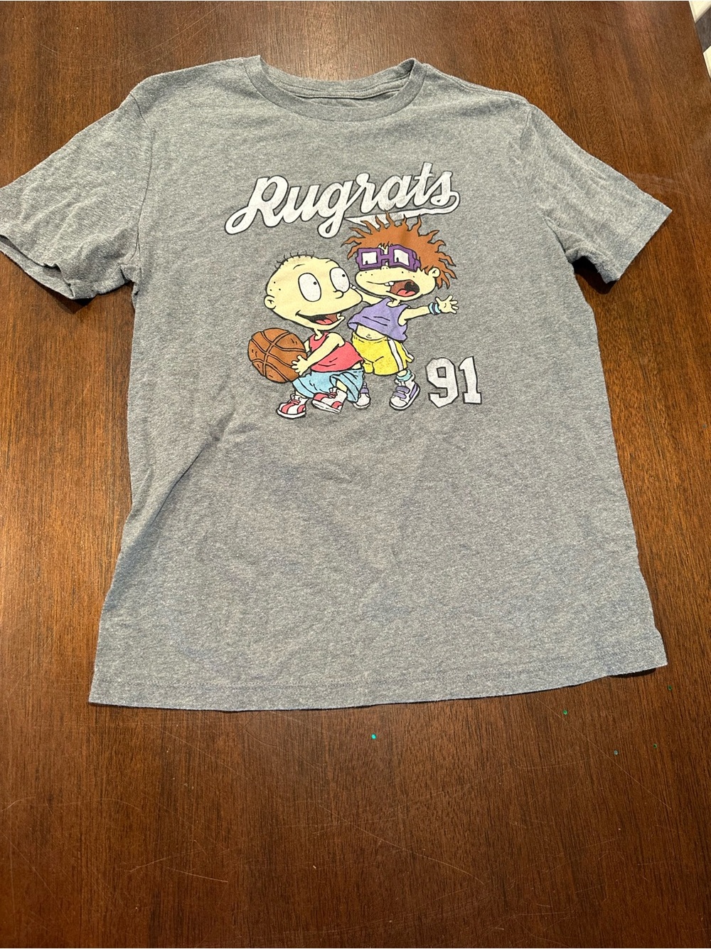 Old Navy Boys Rugrats Tommy Pickles Chuckie Graphic Tee Gray M (8-10)
A3:1183